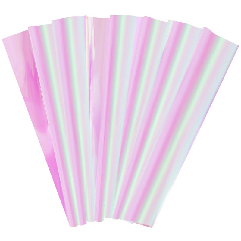 Bskifnn 20pcs Cellophane Wrap Paper Clear Rainbow Color for Birthday Mother 's Day Valentine 's Day Christmas Gift Candy Package Flower Wrapping 20.5 "" x23.6 "" - Image 1